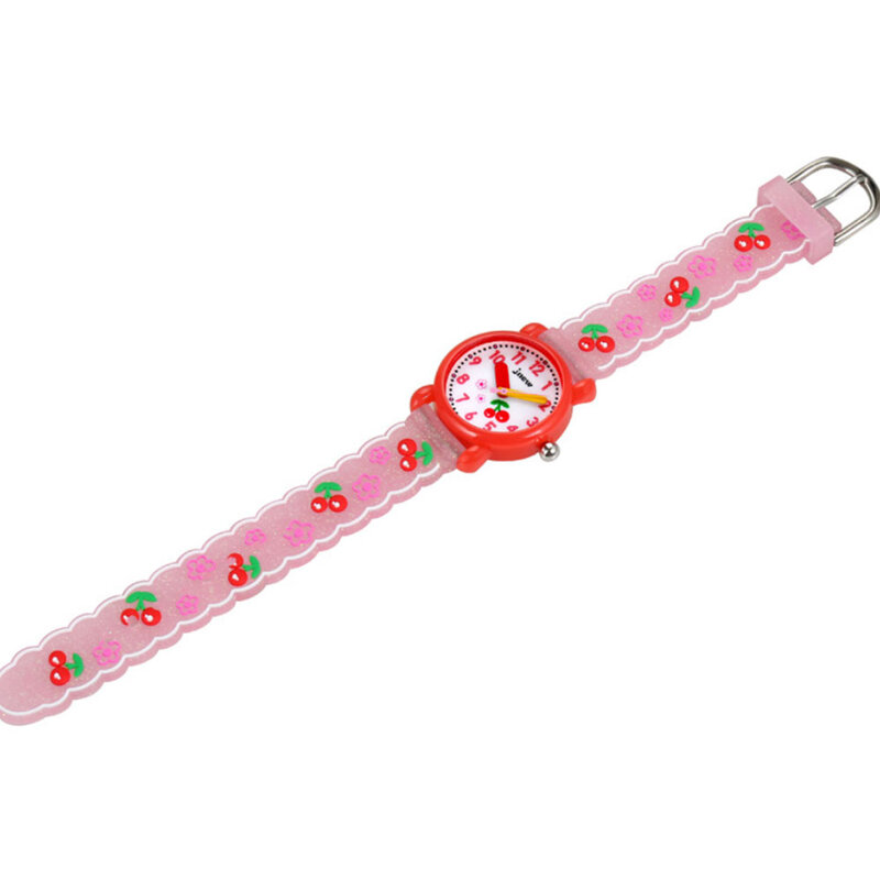 Przezroczysty silikonowy zegarek dla dzieci dla dzieci kreskówka różowy biały wodoodporny zegarek kwarcowy szkoła podstawowa dziewczyna chłopiec zegar prezent
