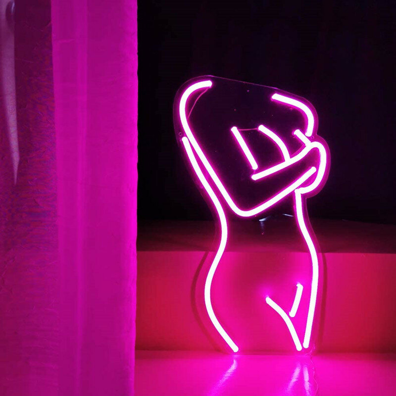 เลดี้ LED Neon Light Sign หญิงสาวรุ่นอะคริลิค Art Decor บ้านงานแต่งงานวันหยุด Night โคมไฟ Xmas ของขวัญ