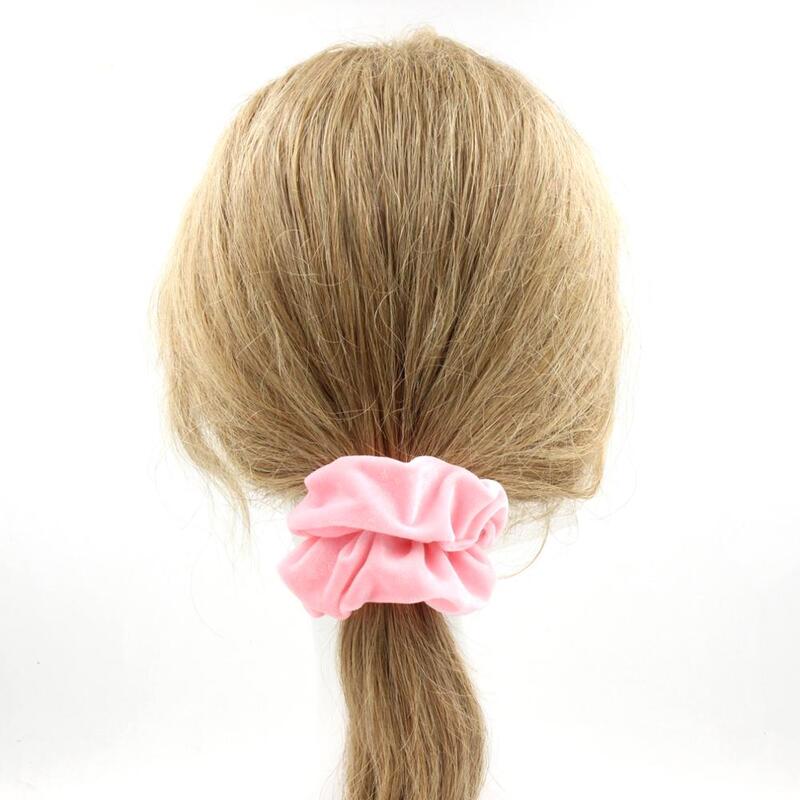 30 kolorów Korea aksamitne włosy Scrunchie elastyczne gumki do włosów jednolity kolor kobiety dziewczyny nakrycia głowy kucyk Holder akcesoria do włosów