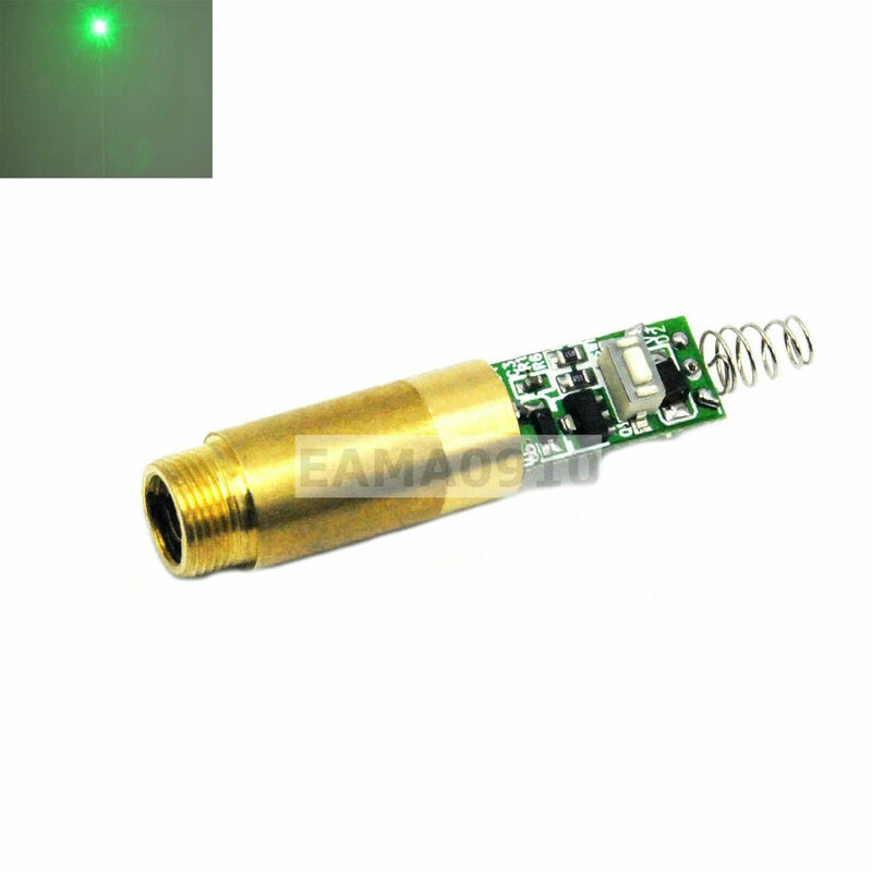 Зеленый лазерный модуль 532 нм 20 МВт точечный диодный модуль латунный хост с платой управления 3 в