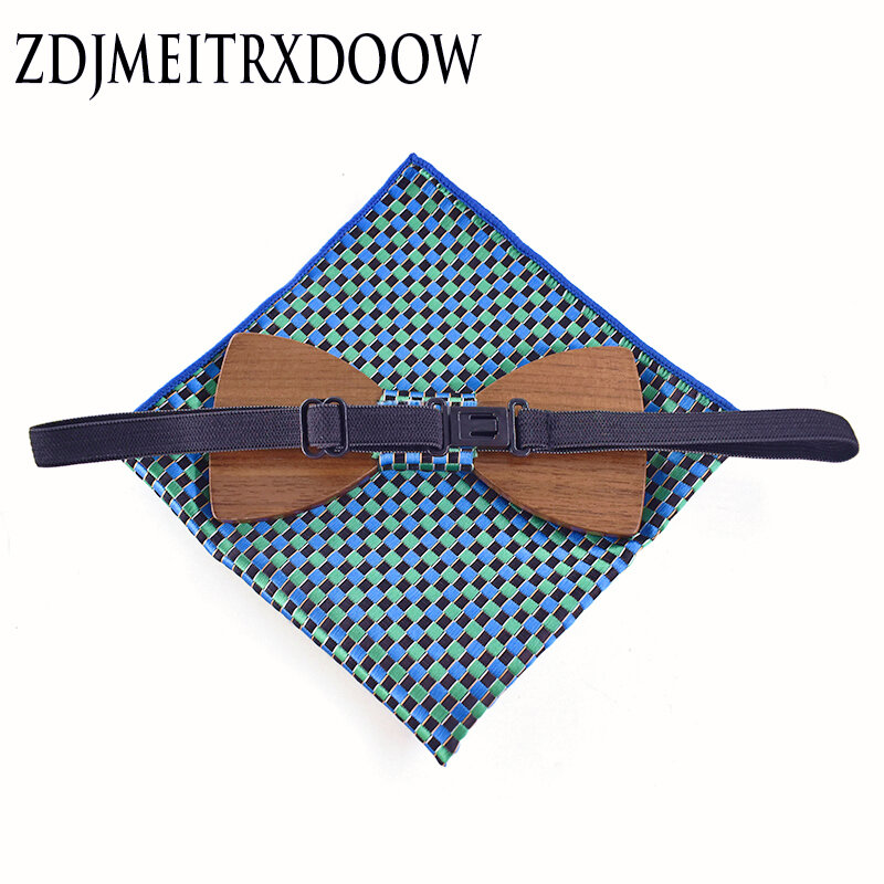 Mens Bow tie Classic Paisley Wooden Bow tie Business Wedding Shirts Polyester Bowknot Bow Ties for Men Cravats Accessories Sets