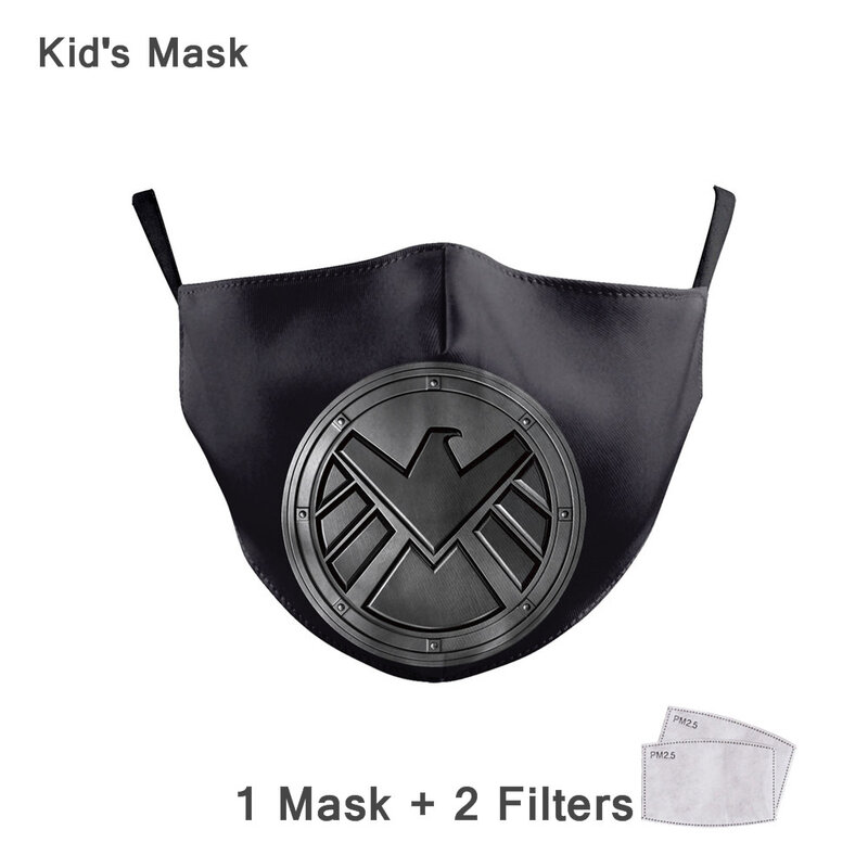 Kids Adult Mask Reusable Cartoon Cute Superhero Spiderman Superman Captain America Print Face Masks Children Mask Dust Masks