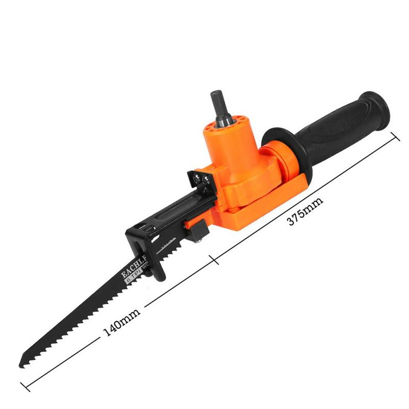 Adaptador de accesorio de sierra alternante, cambio de taladro eléctrico a Sierra alternante para corte de Metal y madera