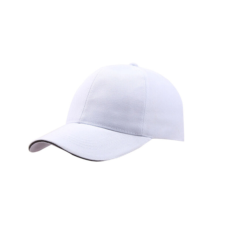 Topi bisbol katun netral musim panas, Aksesori Topi warna biru, topi Visor luar ruangan untuk pria wanita
