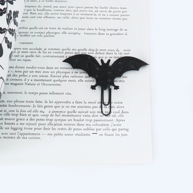 ALLTU-Clip de papel de murciélago negro, calabaza de araña caliente de Halloween, decoración de fiesta con regalo de murciélago ATERRADOR