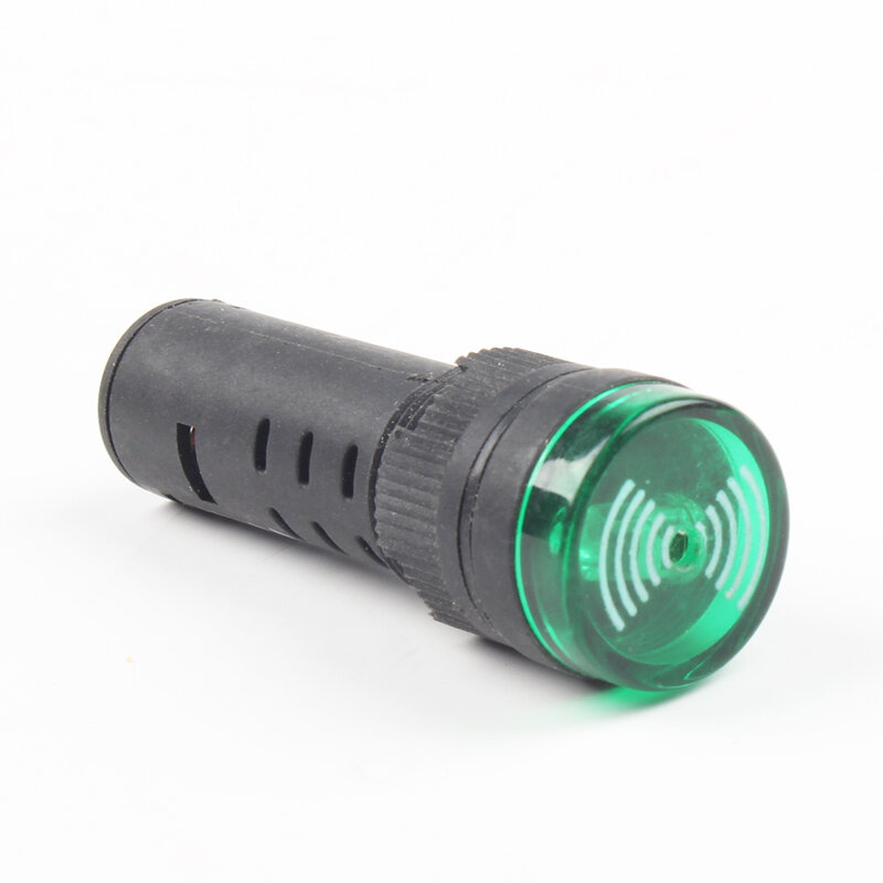 1pc Green AD16-16SM 12V 24V 110V 220V 16mm Flash Signal Light Red LED Active plastic Buzzer Beep Alarm Indicator