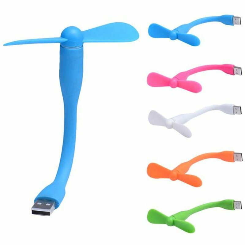 Fleksibel Mini USB Fan Portable Dilepas Kipas Pendingin untuk PC Perangkat USB Mini Handheld Usb Fan