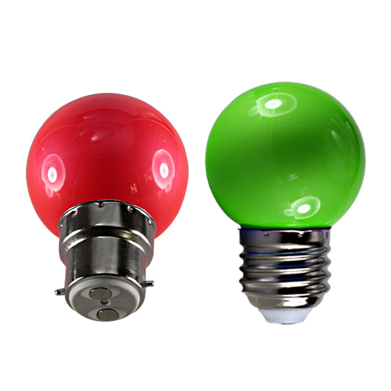Minibombilla led G45 RGB colorida, E27, B22, 110v, 220v, 12v, 24v, para exteriores Lámpara decorativa, iluminación para vacaciones de Navidad, IP65