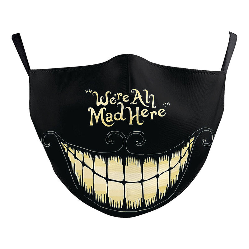 Adultos máscaras de boca moda impressão máscara pm2.5 filtro máscara reutilizável lavável máscaras de rosto à prova de vento máscara de capa de boca unisex