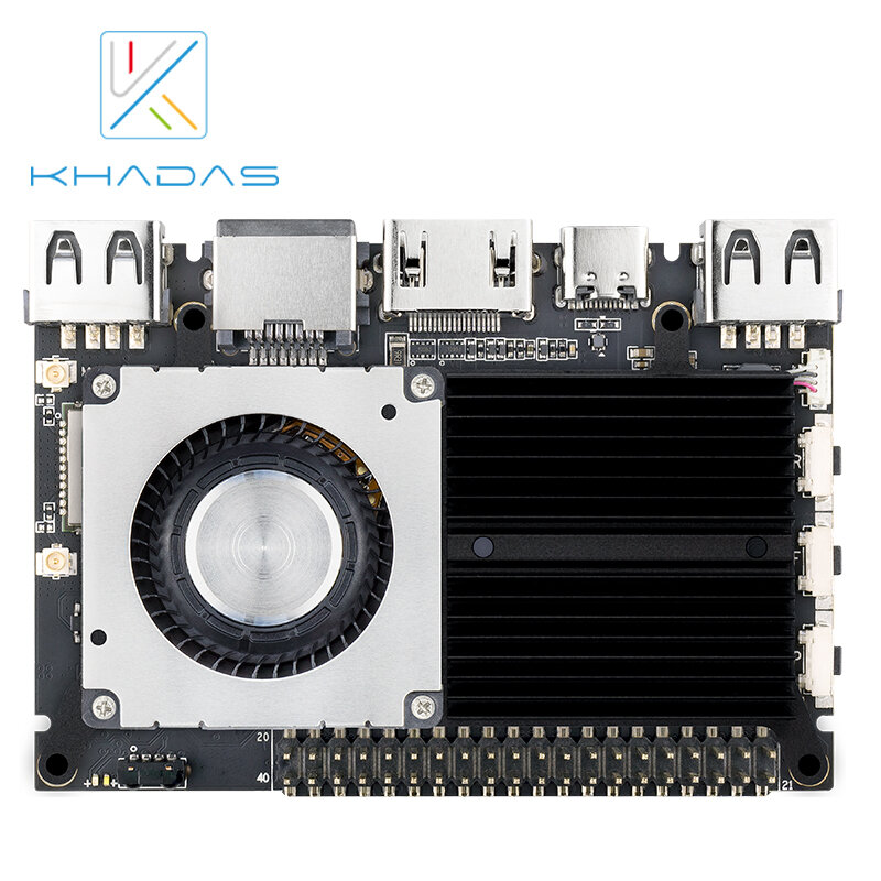 Khadas VIM2 Max Mini PC dengan Linux Ubuntu Mate 16.04 Dukungan octa Core ARM Dewan Pengembangan DDR4 3GB E MMC 64GB AP6398S