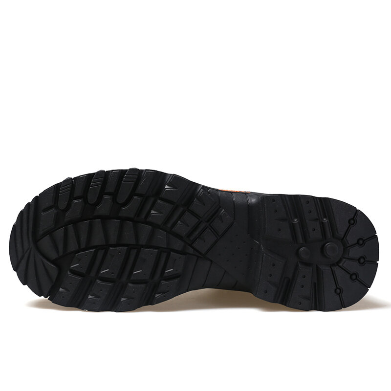 HUMTTO Sepatu Bot Musim Dingin untuk Pria Sepatu Bot Pria Pergelangan Kaki Kulit Sepatu Taktis Hiking Desainer Merek Mewah Sneakers Tahan Air Keselamatan Kerja