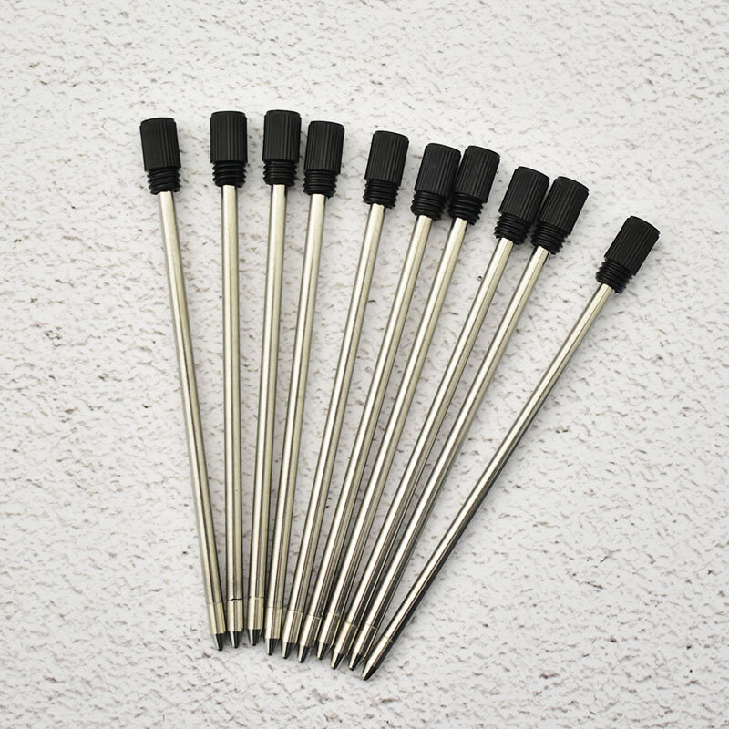 Металлическая ручка, 20 шт./лот, стержень для шариковой ручки черного и синего цвета, длина 7 см