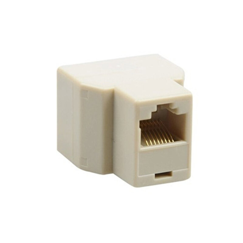 RJ45 adaptor Splitter 1 ke 2 Dual Female Port CAT5/6 LAN Ethernet soket koneksi jaringan adaptor Splitter P15