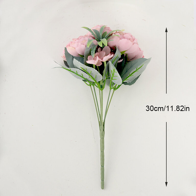30cm Rose Silk Peony Artificial Flower Pink DIY Home Living Room Garden Wedding Decoration Fake Flowers for Vase Cheap Bouquet