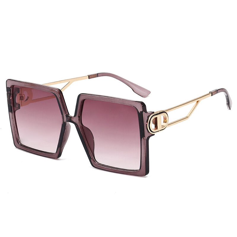 2020 New Vintage Occhiali Da Sole Quadrati Uomini di Modo Delle Donne di Disegno di Marca di Lusso Occhiali Da Sole UV400 rosa di grandi dimensioni occhiali da sole