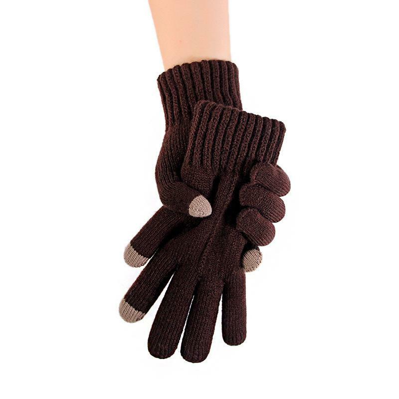 Gants d'hiver en laine épais et chauds pour hommes, élégants et à motif individuel, gants de cyclisme à mouvement