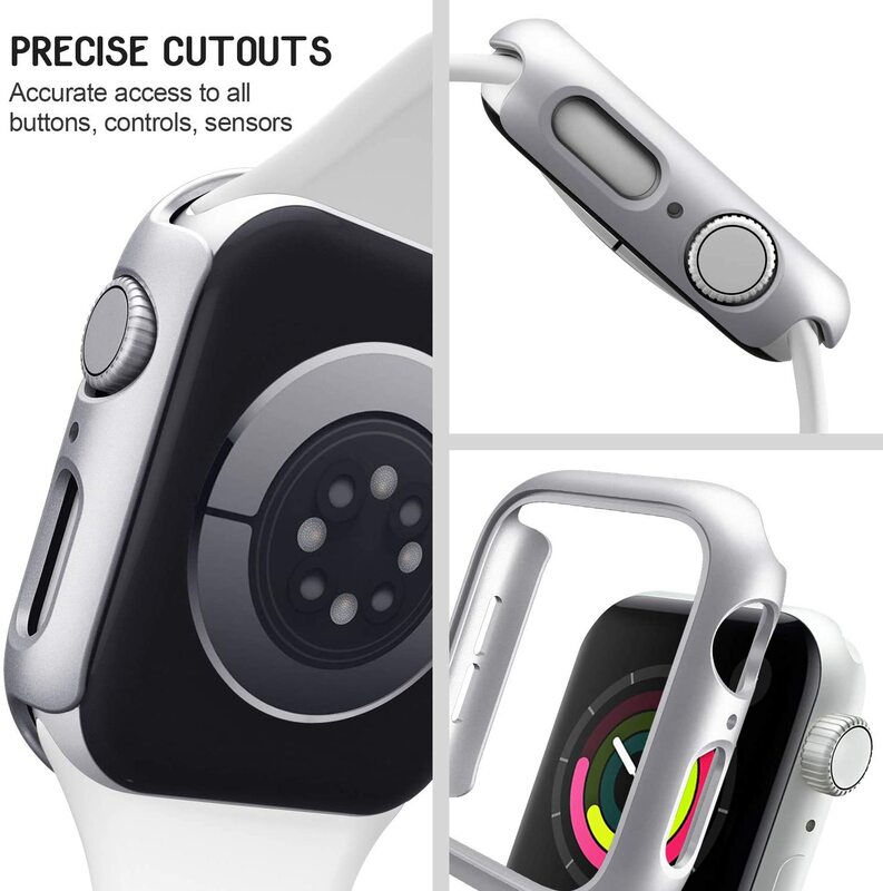 Matte Cover for Apple Watch 45mm 41mm 38mm 42mm 40mm 44mm, Hard PC Bumper Protective Case Frame for iWatch SE 9 8 7 6 5 4 3 2 1