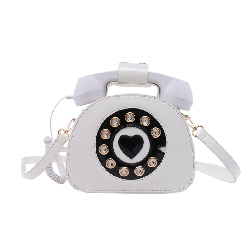 女性電話型puレザーショルダークロスボディバッグハンドバッグサッチェル財布