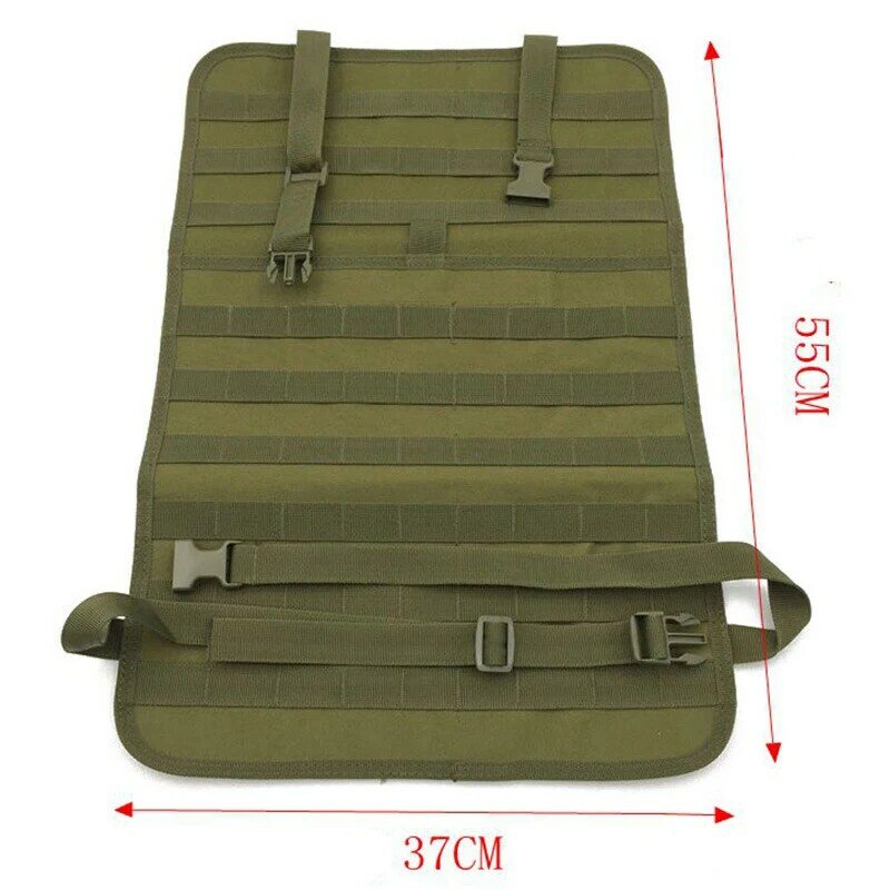 Car Seat Back Organizer Tactical MOLLE Vehicle Panel Car Seat Cover Protector 55*37cm Nylon Airsoft Paintball Equipment Seatback