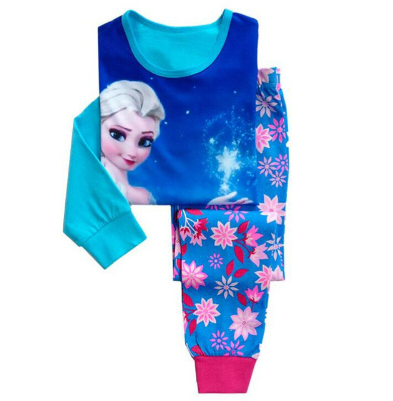 Spring Children's Pajamas Sets Cartoon Frozen Anna Elsa Cars Spiderman Minnie Kid Pyjamas Baby Boy Girls Baby Sleepers Sleepwear