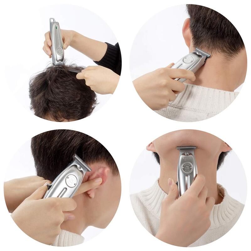 Kemei Cortadora de pelo profesional 1949 para hombres cortador de cabello inalámbrico de metal máquina para cortar 0mm con hoja en T