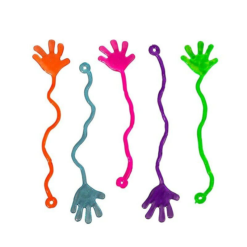 Juguetes Divertidos con dedos pegajosos para niños, juguetes de manos pegajosas, juguetes sensoriales para niños, favores de fiesta, diversión loco, elástico, 24 piezas