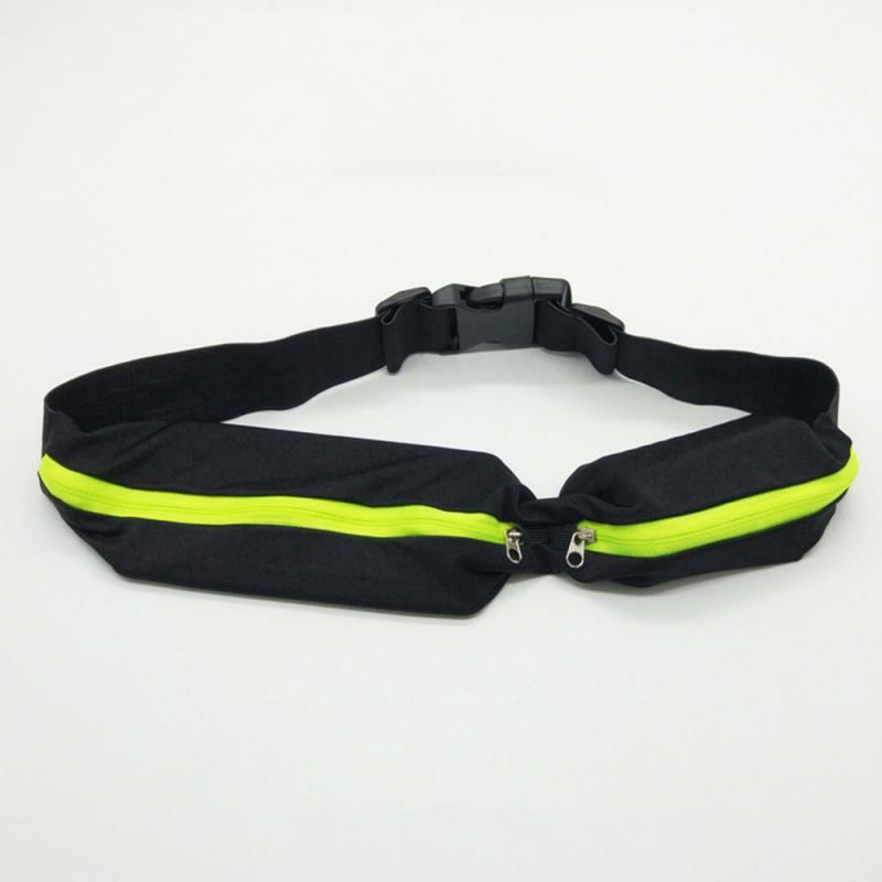 Schließen-anliegende Unsichtbare Elastische Taille Tasche Sport Laufen Klassischen Einfarbig Unisex Paket Schnalle Zipper Design