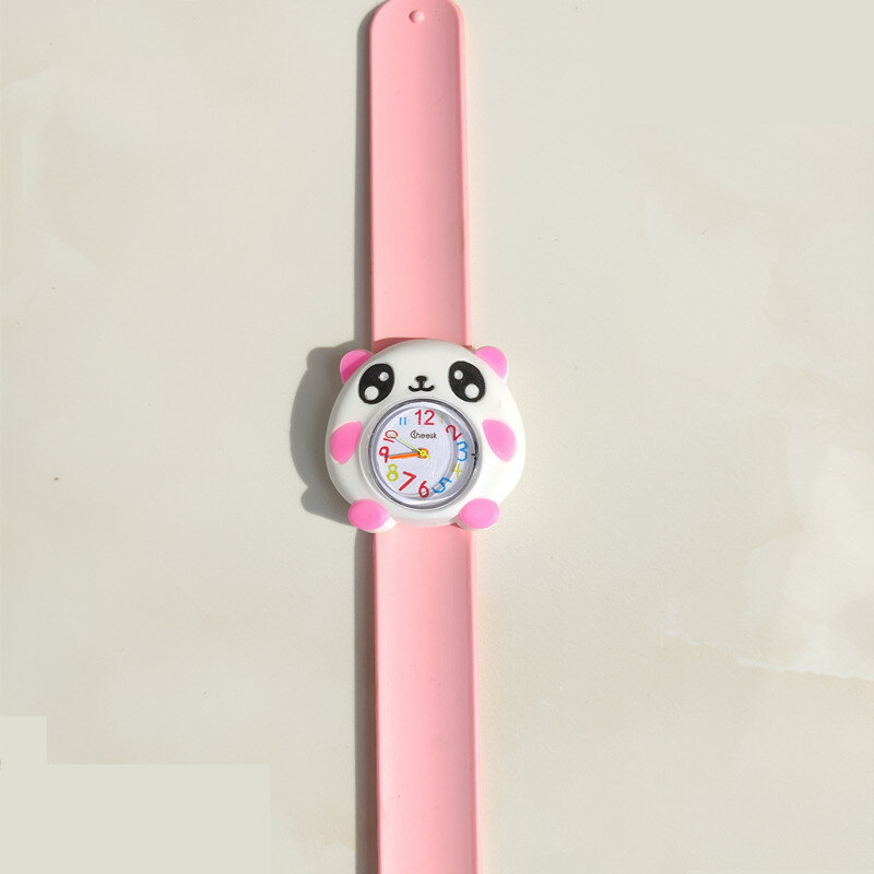 Dropshipping do chińskiego narodowego skarbu Panda mozaika kreskówkowa zegarek dla dzieci sport Slapping zabawki zegarki dla dzieci urodziny zegar na prezent