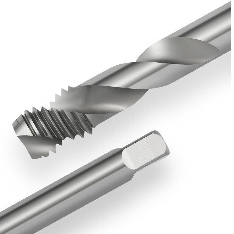 Ulir Tap Tap Metrik HSS Spiral Flute untuk Proses Logam Non-ferrous Aluminium Lubang Buta M2 M3 M4 M5 M6 M8 M10 Sekrup M12