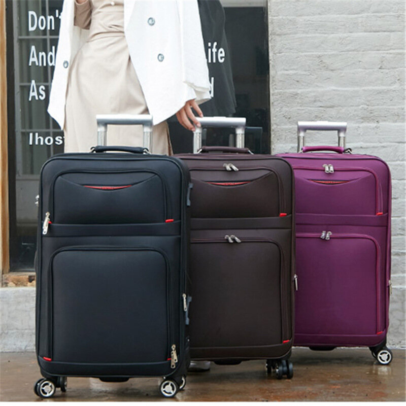22/24/26/28 inch Travel suitcase with wheels 20'' Carry on Cabin Trolley Waterproof Oxford Suitcase Travel Luggage