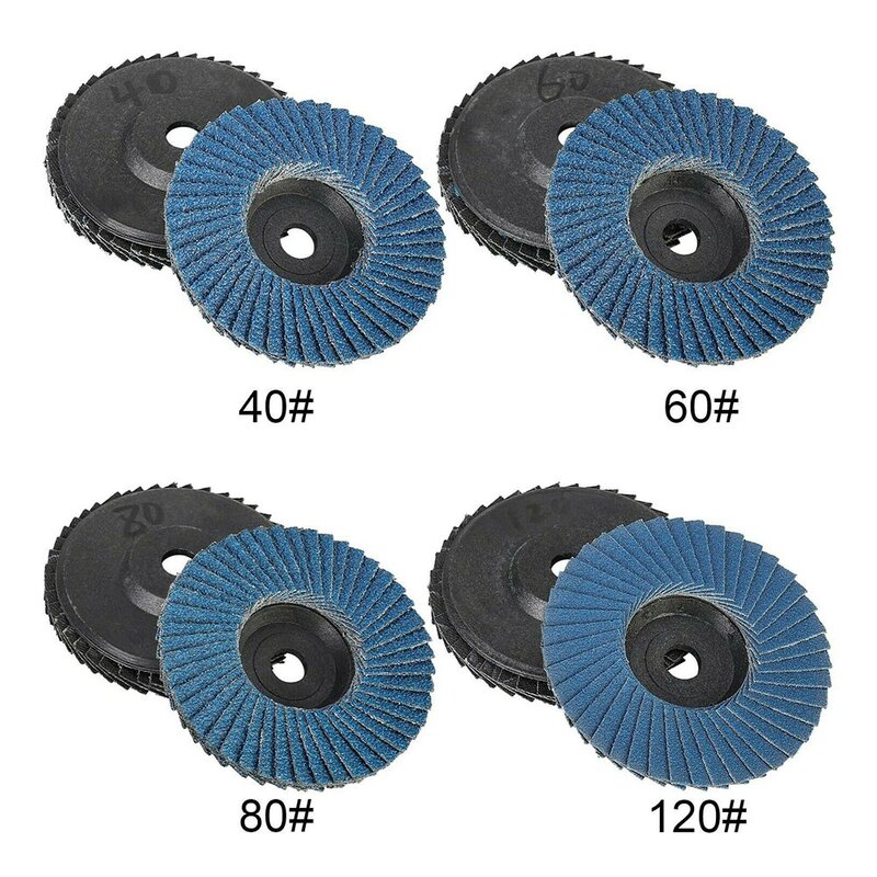 8pcs 3 Inch Flat Flap Discs 75mm Grinding Wheels Wood Cutting For Angle Grinder 40/60/80/120 Grit Sanding Discs Abrasive Disc