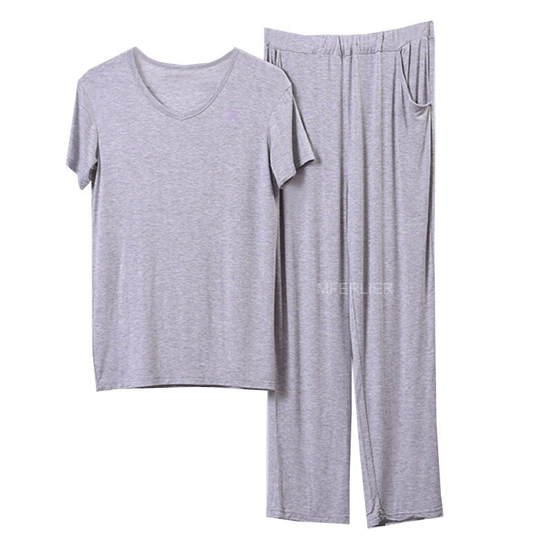 Pyjama grande taille pour hommes, ensembles décontractés, automne et été, 8XL, 147kg, 7XL, 6XL, 5XL