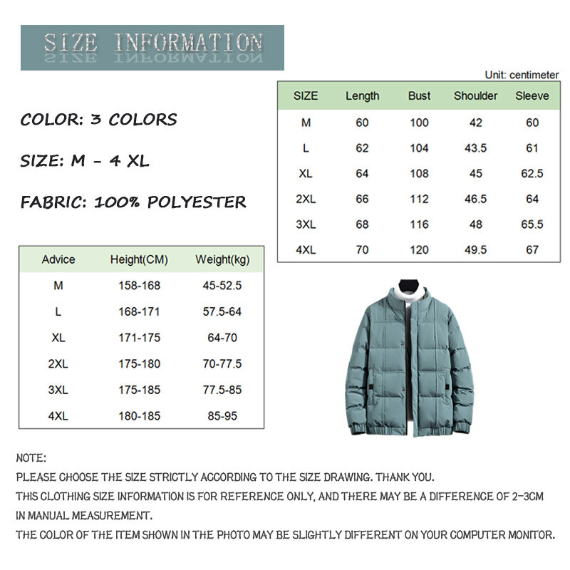 Men's Cotton-Padded Winter Warm and Thick Jacket 2021 Fashion to Overcome the New Men's Casual Jacket Stand-Up Collar Warm Top