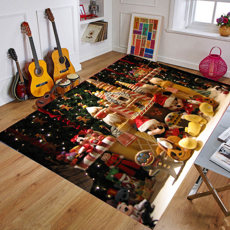 160x80cm Disney play mat Christmas Door Mat Cute Kitchen Rugs Bedroom Carpets Decorative Stair Mats Home Decor Crafts
