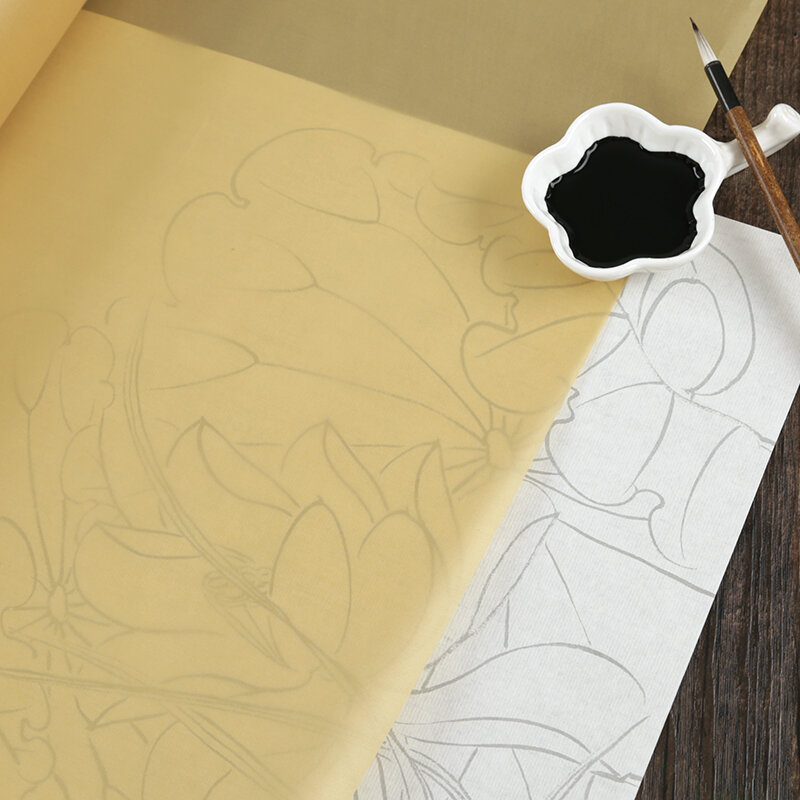 Шелковая бумага Сюань, 90x100 см, копировальная бумага с изображением спелого риса, Китайская каллиграфия, тщательная роспись, бумага Сюань