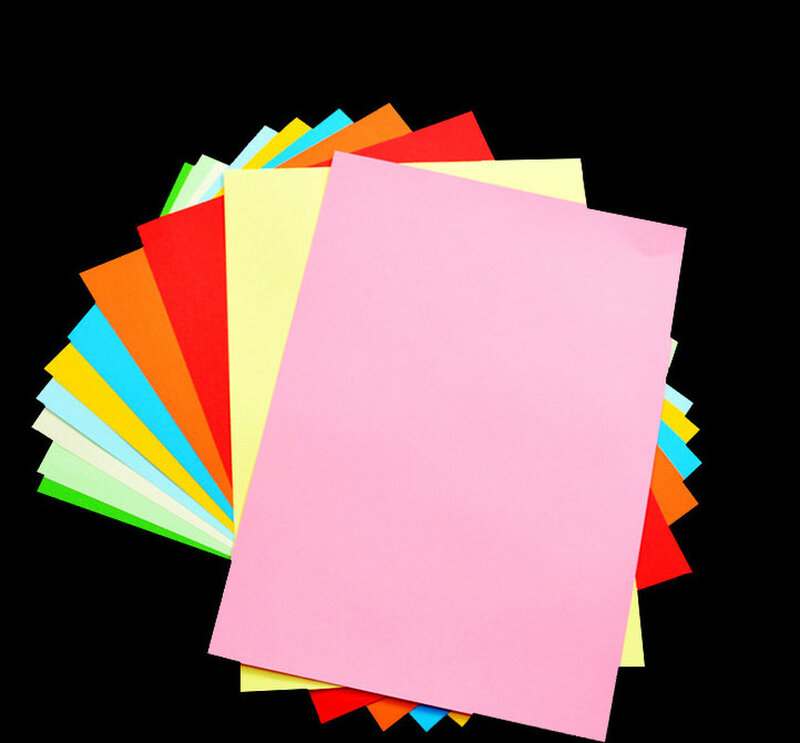 100Pcs A4สีสำนักงานการพิมพ์สำเนาที่ต้องการกระดาษฐานฝุ่นอนุภาคพิมพ์การ์ด-ฟรีเครื่องกว้างขอบเขตการใช้งาน