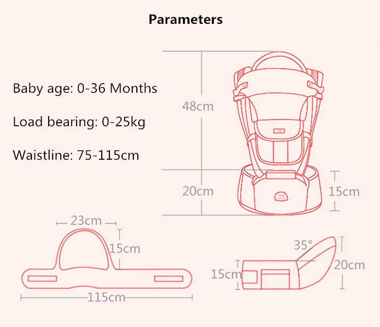 Breathable 9 in 1 ERGONOMIC Carrier เด็กทารก Hipseat ป้องกันไม่ให้ขา O-Type Baby Carrier Wrap สำหรับทารกแรกเกิด 0-36M