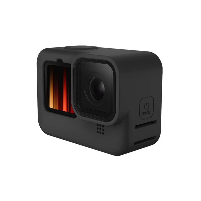 Casing Silikon Untuk GoPro Hero 11/10/9 Kaca Tempered Hitam Pelindung Layar Film Protektif Penutup Topi Lensa Hero 11/10/9 Aksesori