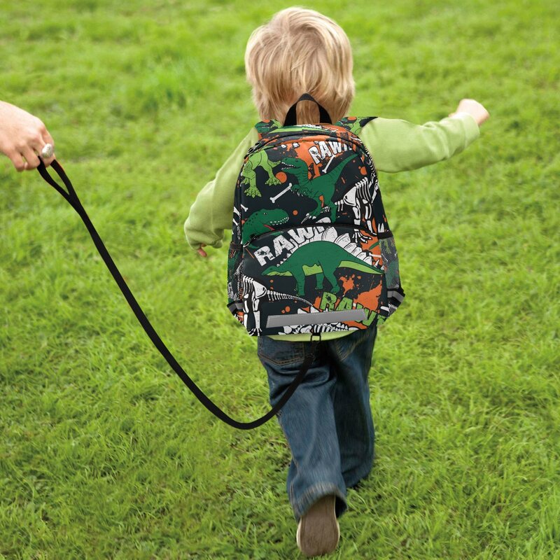 Mochilas escolares con dibujos de dinosaurios en 3D para niños, mochilas escolares ligeras e impermeables, grandes