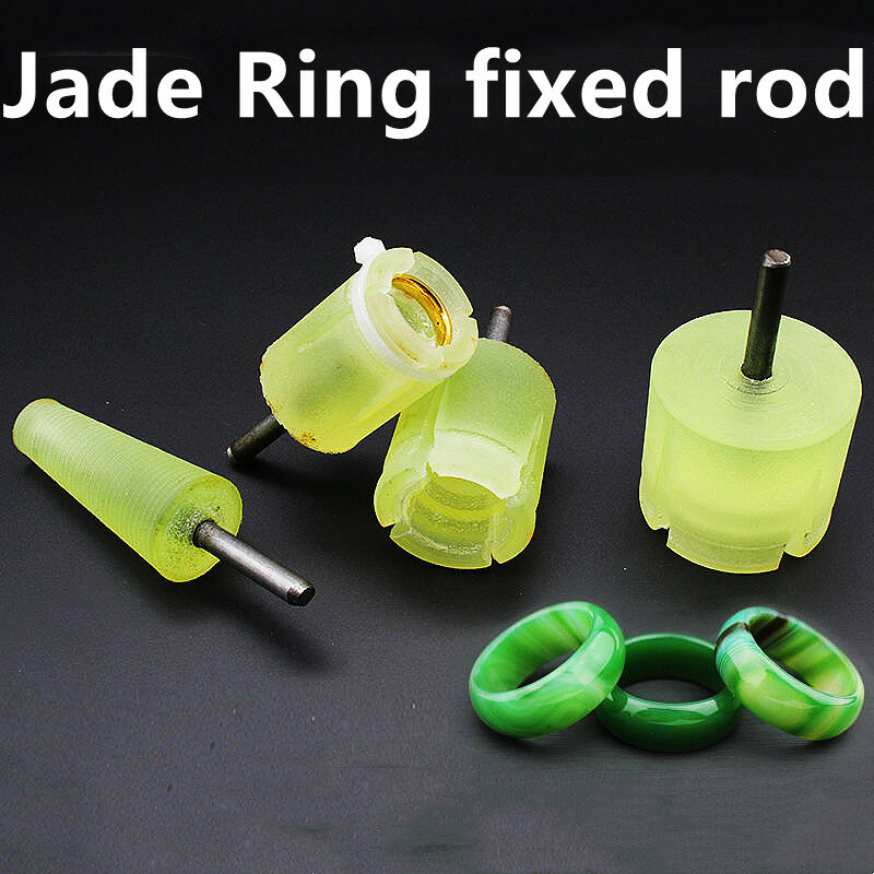 Achat Jade Ring fixiert stange Polieren Werkzeuge Schleifen Konische Hülse Befestigung Verarbeitung Werkzeug Silikon Dorn Inneren Außerhalb Halter