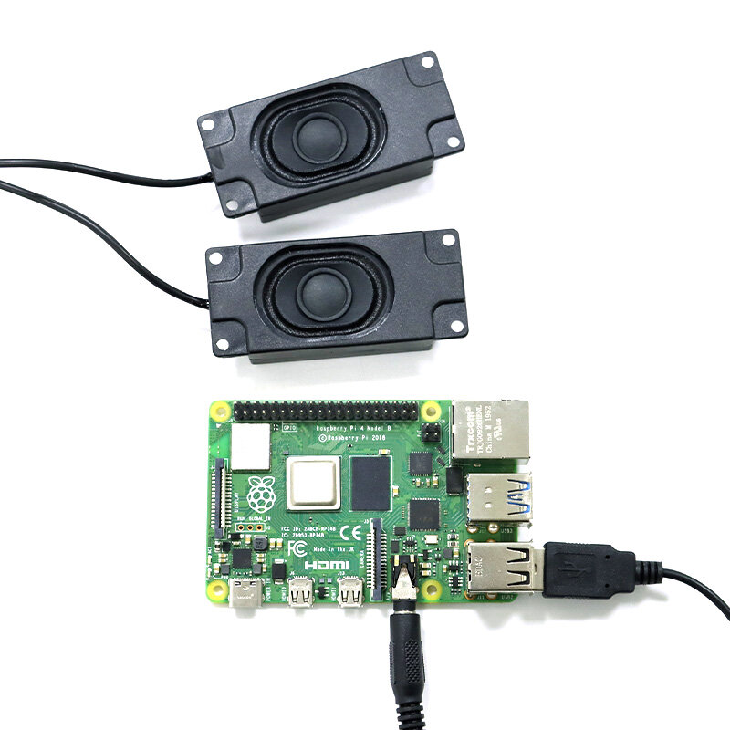 Raspberry Pi-Haut-parleur USB, amplificateur de son à volume élevé, lecteur libre, Plug and Play, alimentation USB, 1PC, 2 haut-parleurs