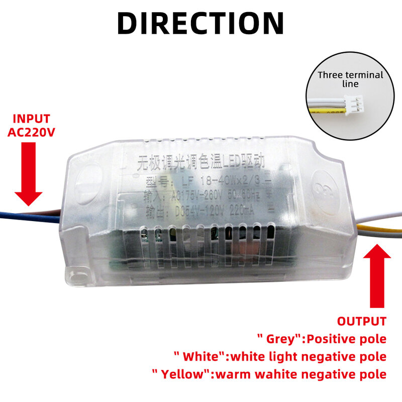 AC220V LED di Alimentazione Telecomando A Raggi Infrarossi 230mA Dimable LED Driver 24-40W 40-60W 70 -100W 100-120W Per La Luce di Soffitto