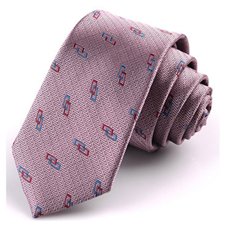 Gusleson novo design 6cm gravata magro para homens sólida listra impressão gravata homem formal negócio vestido de casamento acessório presente laços