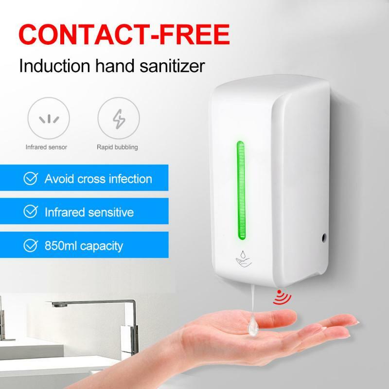 Sin Contacto dispensador automático de jabón Alcohol sanitizante para las manos desinfección montado en la pared Sensor de la niebla del aerosol para el Hospital escuela