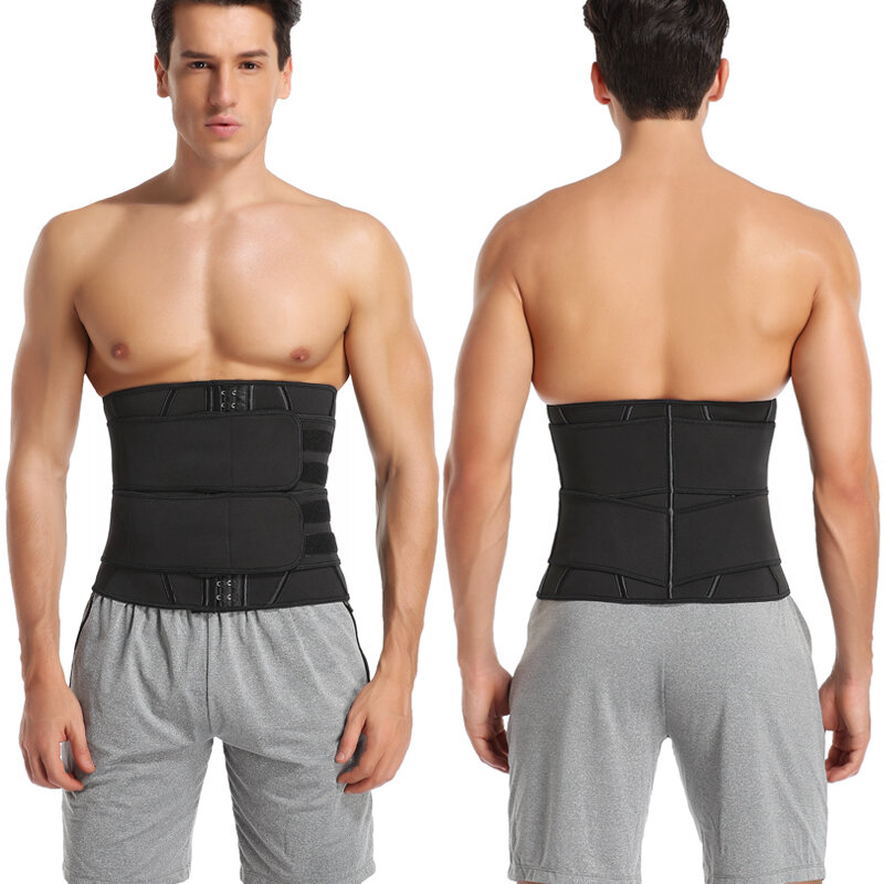 Mens Neoprene Abs Wiast Shaper Sauna Sweat Band Belly Slimming Belt Active Waist Trainer Trimmer with Adjustable Strap