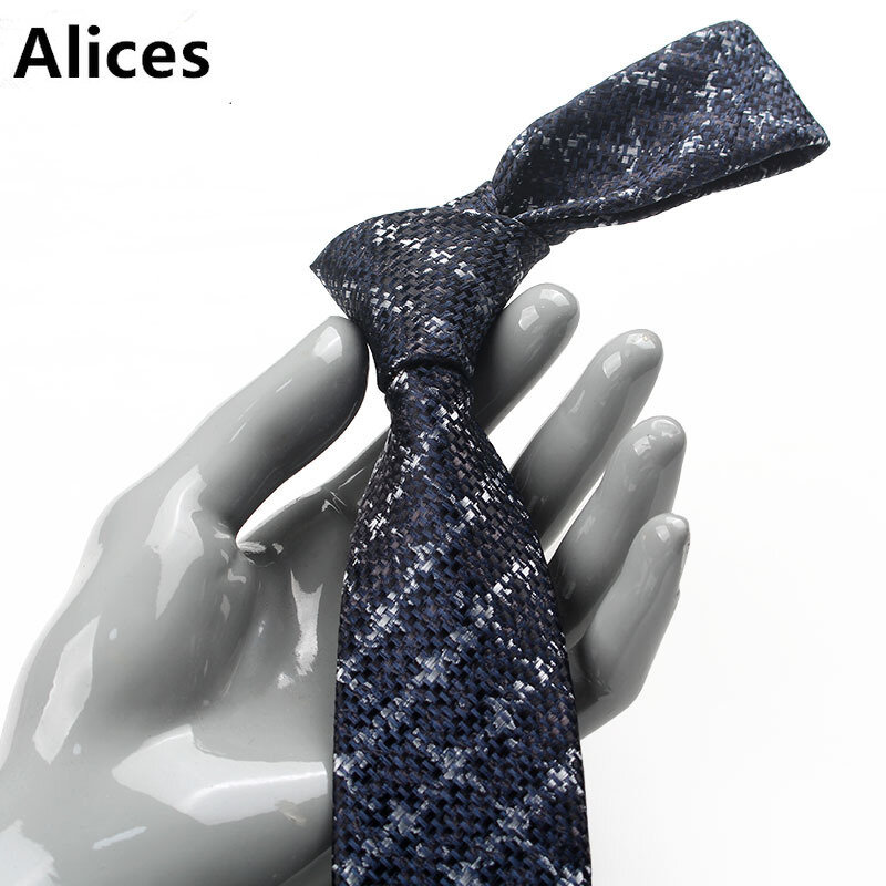 Cravatta stretta da uomo 6cm cravatta a quadri Casual da uomo stile britannico 1200 ago cravatte di seta in poliestere fatte a mano all'ingrosso