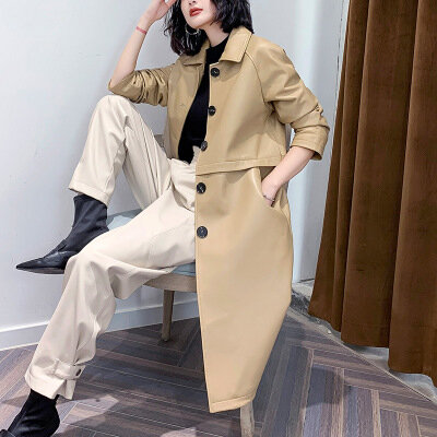 Tao Ting Li Na-Chaqueta de piel de oveja auténtica para mujer, chaqueta de primavera, R32