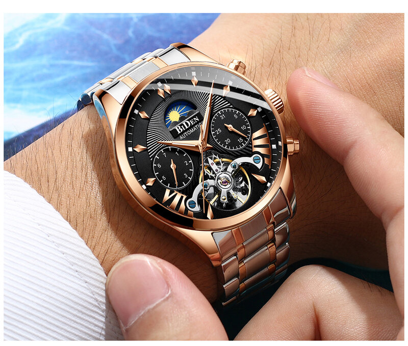Business men's/mens watches top brand automatic/mechanical/luxury watch men sport wristwatch mens reloj hombre tourbillon clock