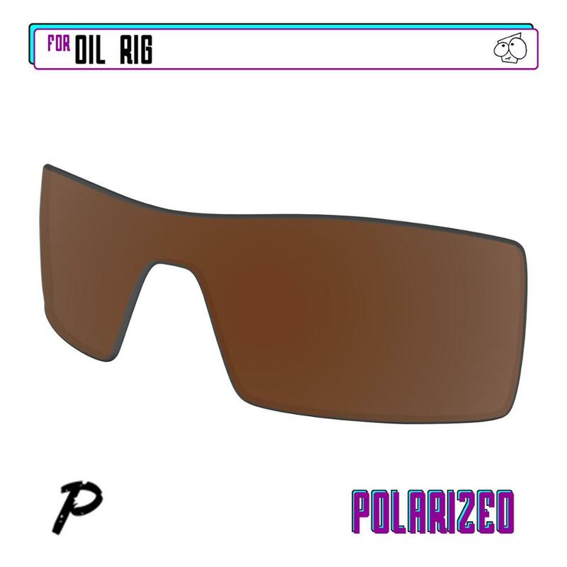 EZReplace – lentilles polarisées de remplacement, pour lunettes de soleil Oakley Oil Rig, marron P