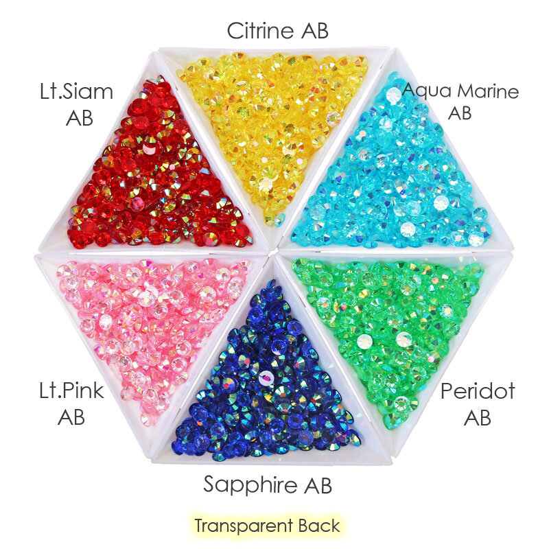 Big Package 2-6mm Resin Non Hot Fix Rhinestones Bulk Wholesale AB Flat Back Plastic Crystals Nail DIY Glitters Cтразы Stone